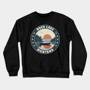 Duck Lake Montana Sunset Crewneck Sweatshirt